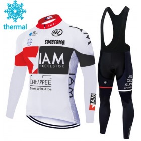 Set Fietsshirt Lange Mouw + Lange Koersbroek 2020 IAM Cycling N001 Winter Thermal Fleece